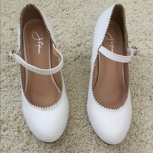 White Mary Jane shoes